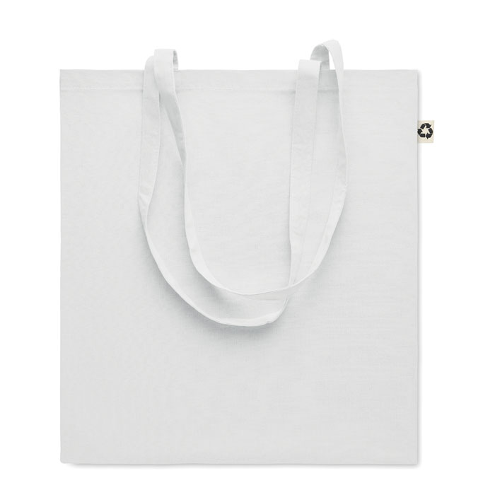 Recycled cotton shopping bag Bianco item picture side