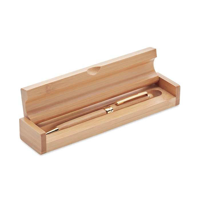 Bamboo twist ball pen in box Legno item picture front