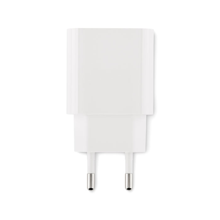 Caricatore USB a 2 porte, 20W Bianco item picture top