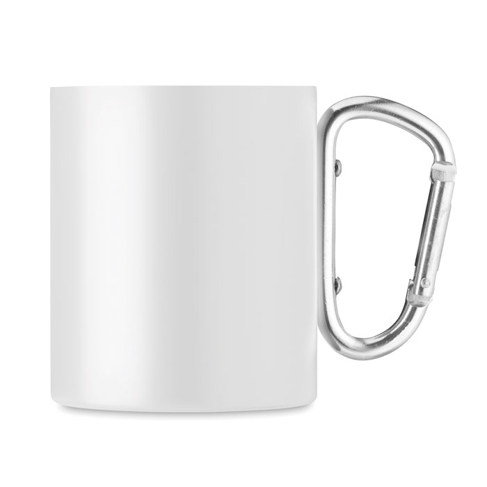Tazza in metallo c/moschettone Bianco item picture back