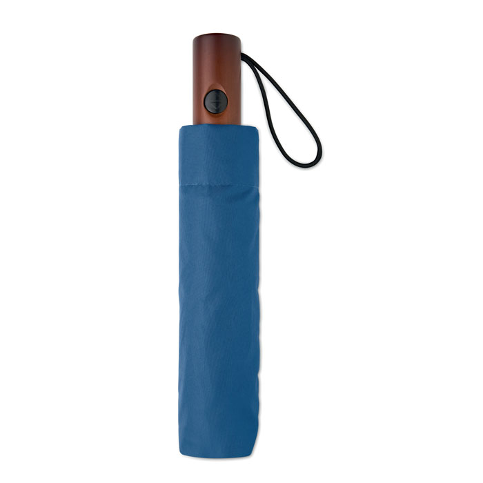 21" auto umbrella wood handle Blu Royal item picture back
