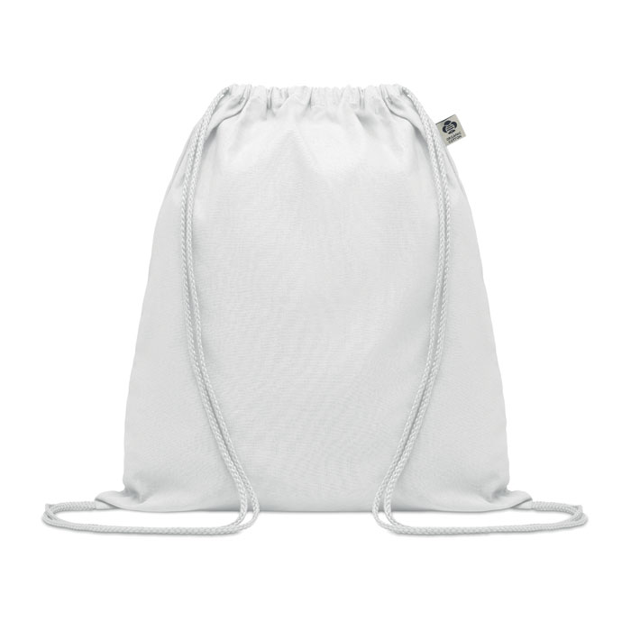 Borsa con coulisse in cotone organ white item picture front