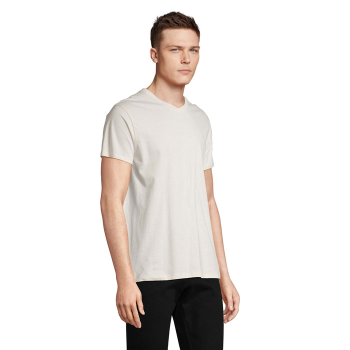 REGENT V V-NECK T-SHIRT Bianco Sporco item picture side