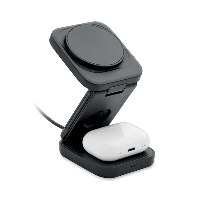 3in1 foldable charging station Nero item picture back