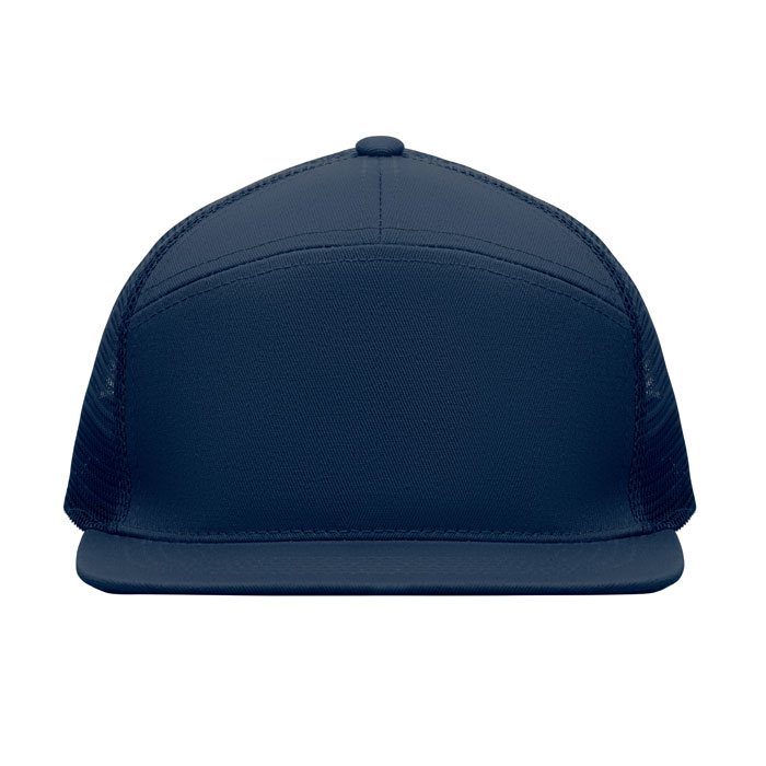 7 panel flat visor cap Francese Navy item picture back