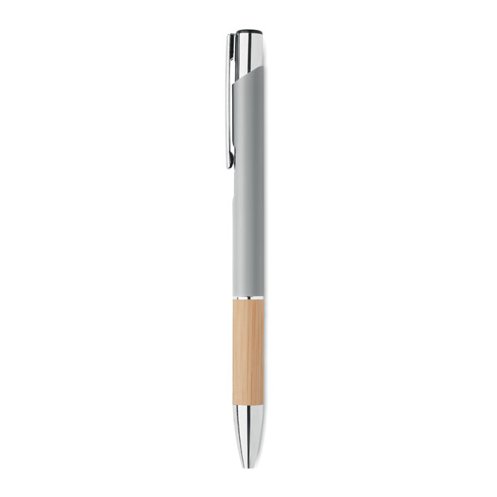 Penna a pulsante in alluminio Argento Opaco item picture top