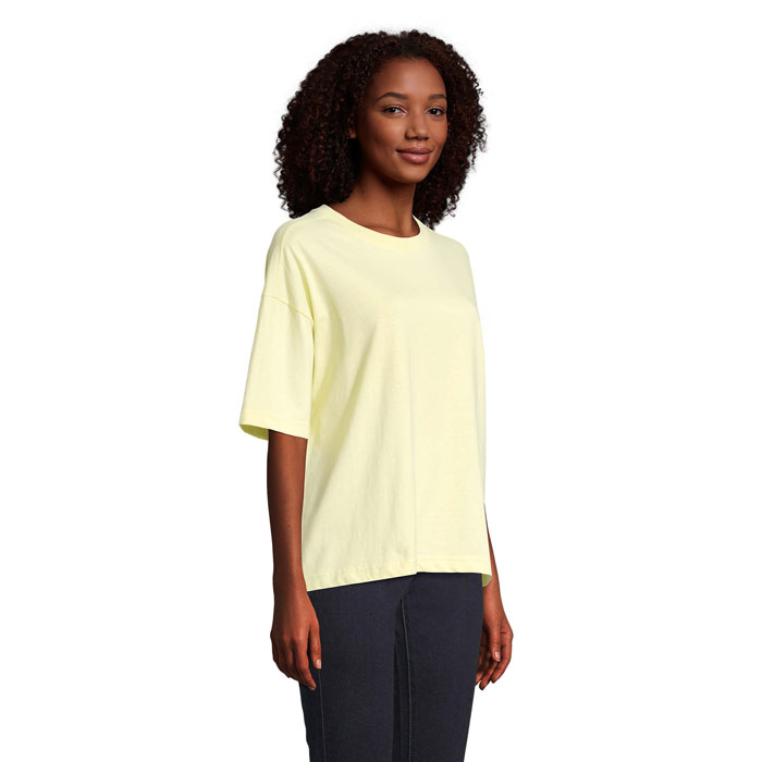 BOXY WOMEN OVERSIZE T-SHIRT Giallo Chiaro item picture side