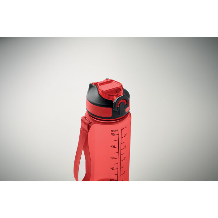 Bottiglia sport 700ml Rosso Trasparente item picture open