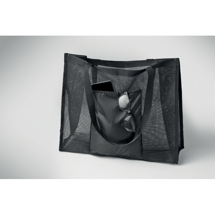 Shopper in rete RPET Nero item detail picture