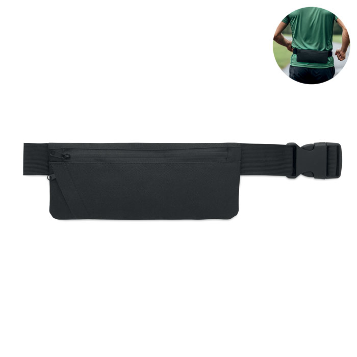 Marsupio sportivo 600D RPET Nero item picture back