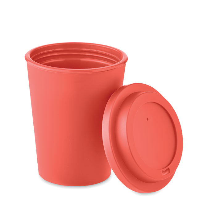 Double wall tumbler PP 300 ml Rosso item picture side