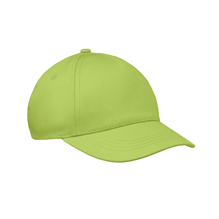 5 panel kids baseball cap Lime item picture front