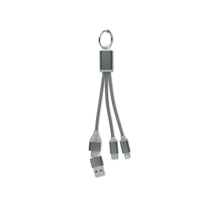 4 in 1 charging cable type C Titanio item picture front