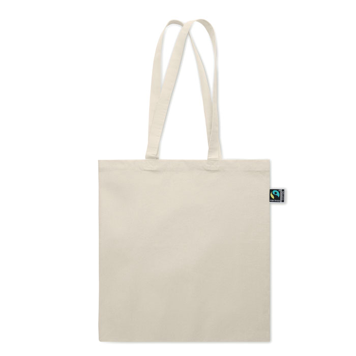 Shopping bag Fairtrade Beige item picture back