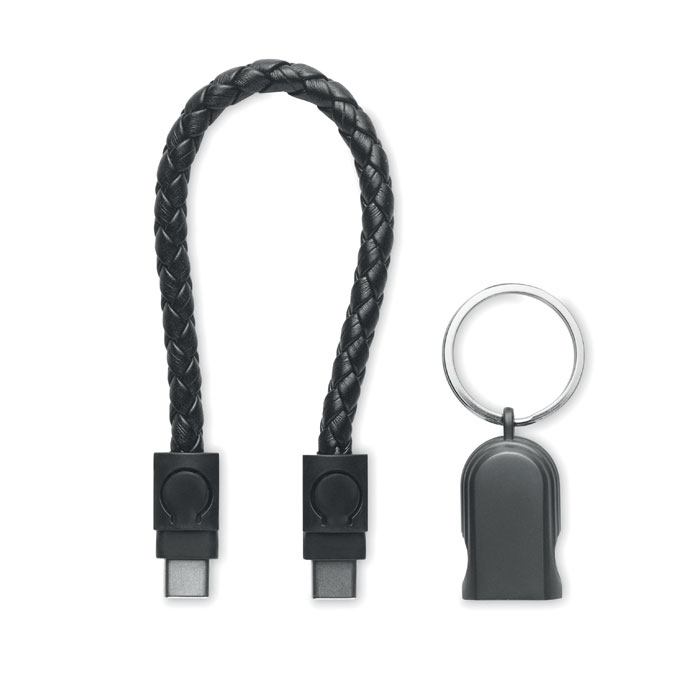 Key ring loop cable type-C Nero item picture open