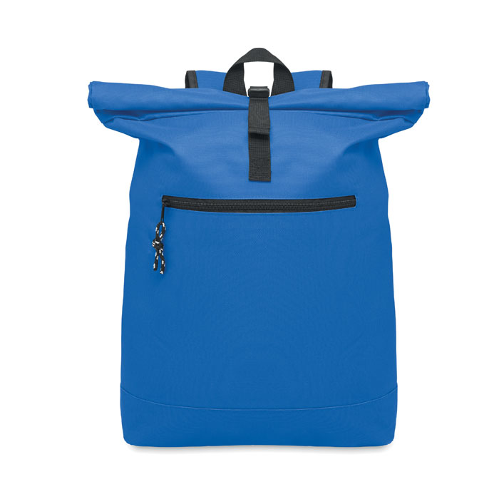 600Dpolyester rolltop backpack Blu item picture front