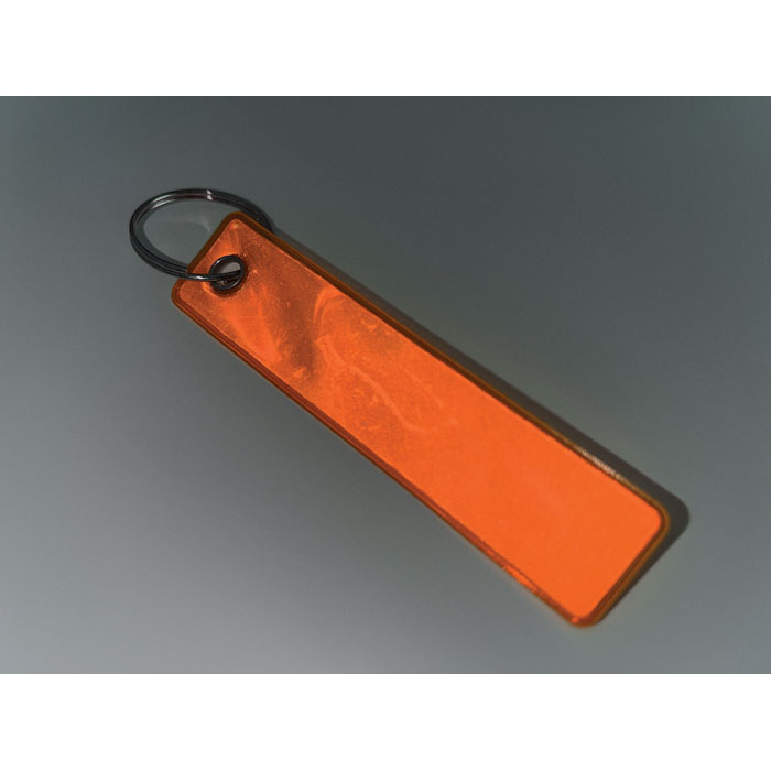 Reflective key ring in PVC Arancio Neon item detail picture