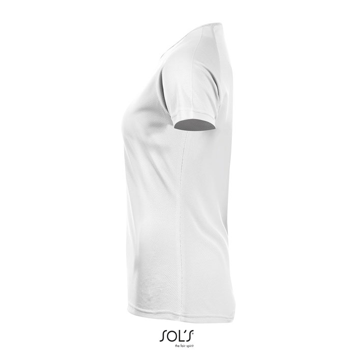 SPORTY WOMEN T-SHIRT POLYES Bianco item picture side