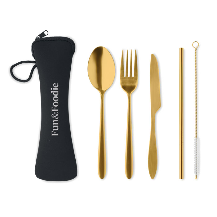 Cutlery set stainless steel Oro item picture printed