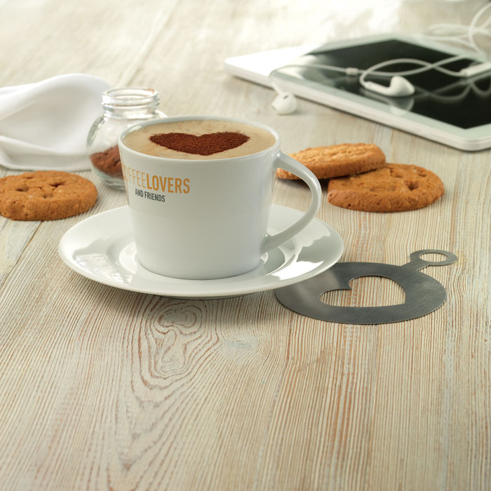 Tazza cappuccino e piattino white item picture printed