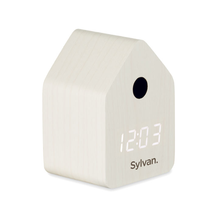 MDF cuckoo alarm clock Bianco item picture printed