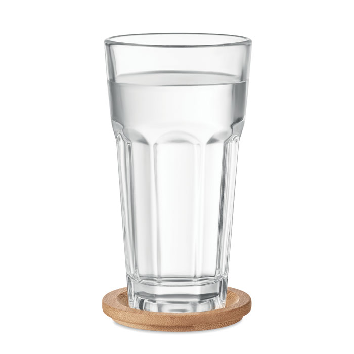 Bicchiere con tappo in bamboo Trasparente item picture side