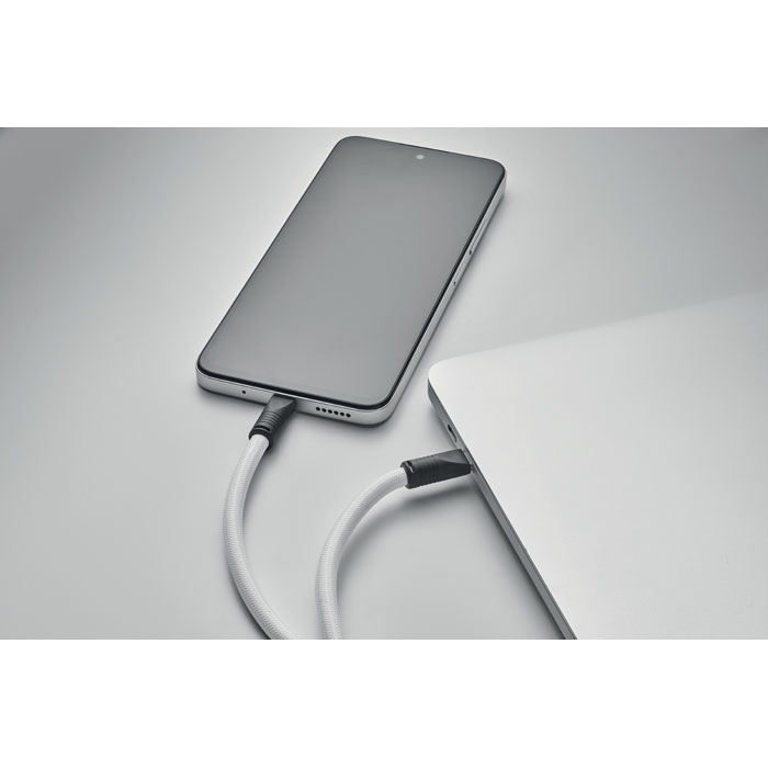 60W charging and data lanyard Bianco item ambiant picture