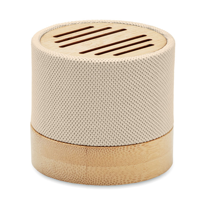 Speaker wireless Bamboo RPET Beige item picture front