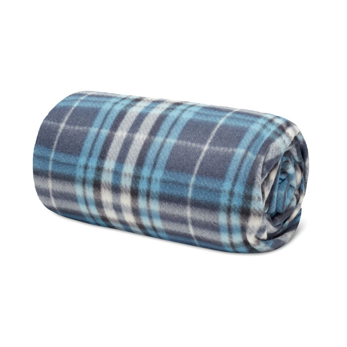 RPET fleece travel blanket Blu item picture side
