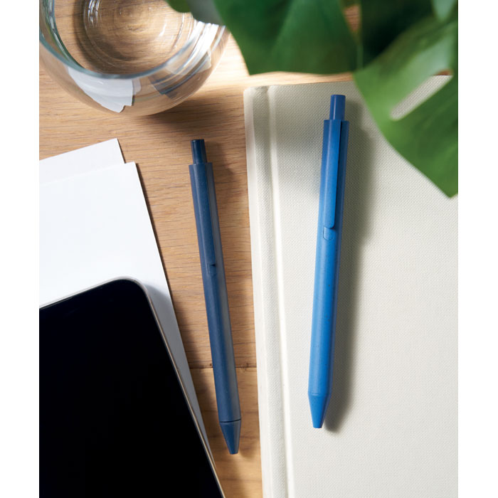 Wheat Straw/ABS push type pen Blu Royal item ambiant picture