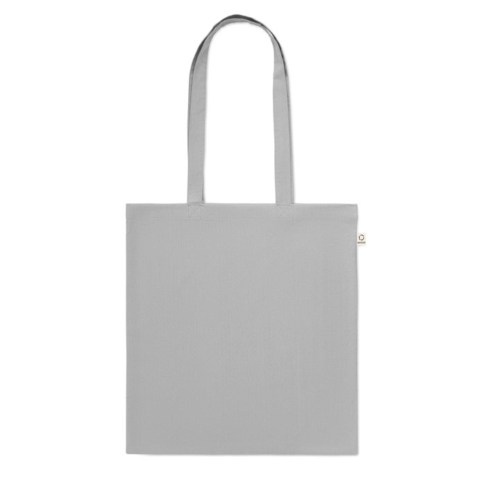 Recycled cotton shopping bag Grigio item picture side