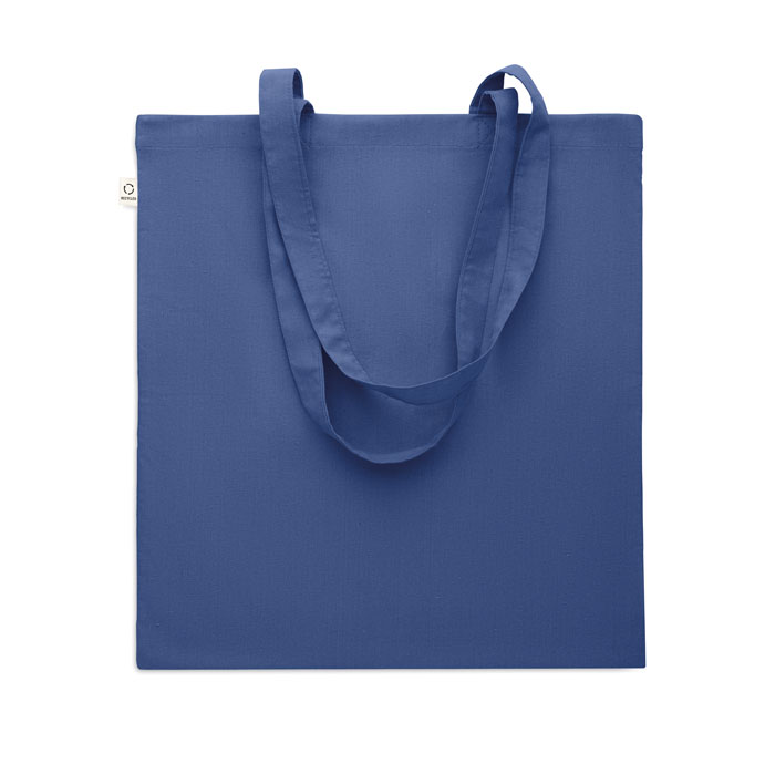 Recycled cotton shopping bag Blu Royal item picture open