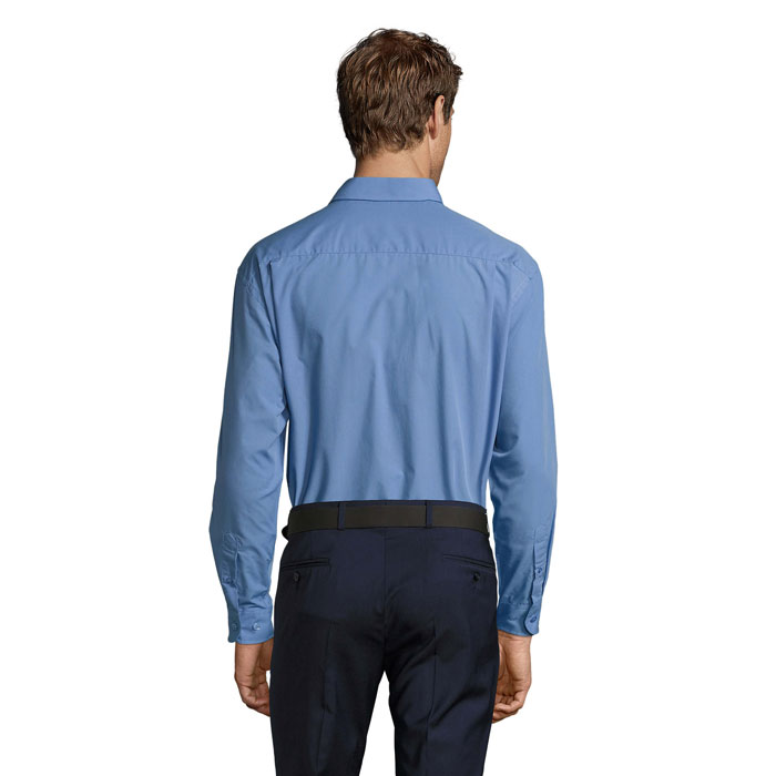 BALTIMORE POPLIN MEN SHIRT Blu Medio item picture back