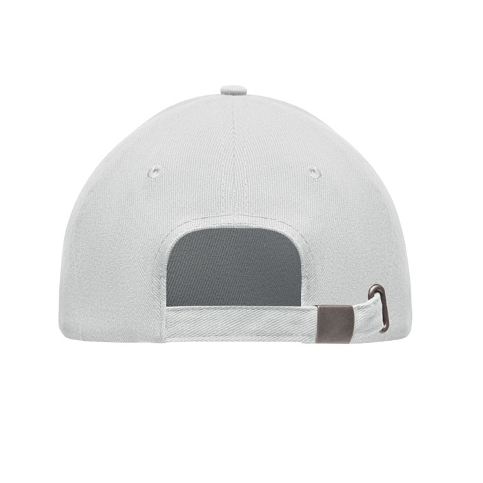 Cappellino a 5 pannelli Bianco item picture back
