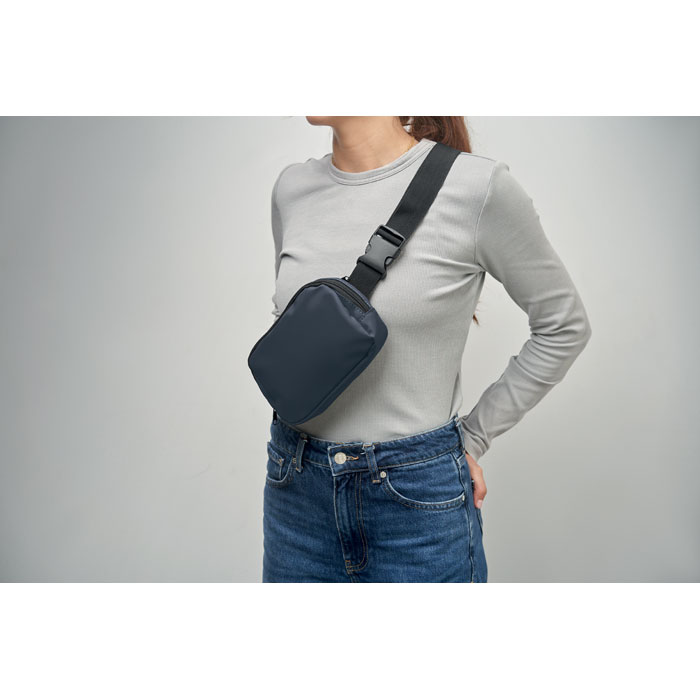 Waist bag in 210D polyester Francese Navy item picture 7