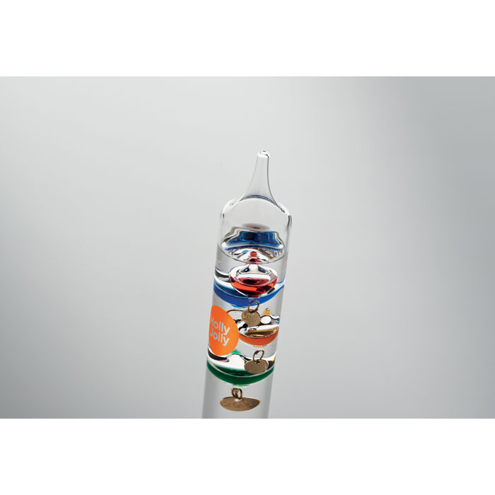 Galileo thermometer glass 28cm Trasparente item picture printed