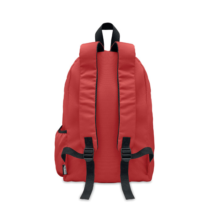 600D RPET polyester backpack Rosso item picture back