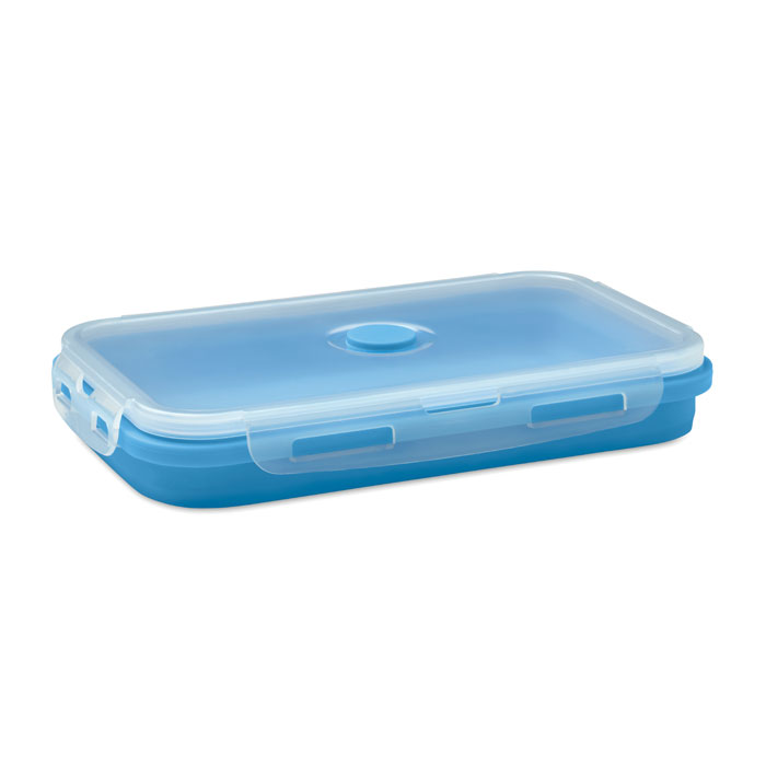 Collapsible silicone lunch box Blu Bambino item picture top