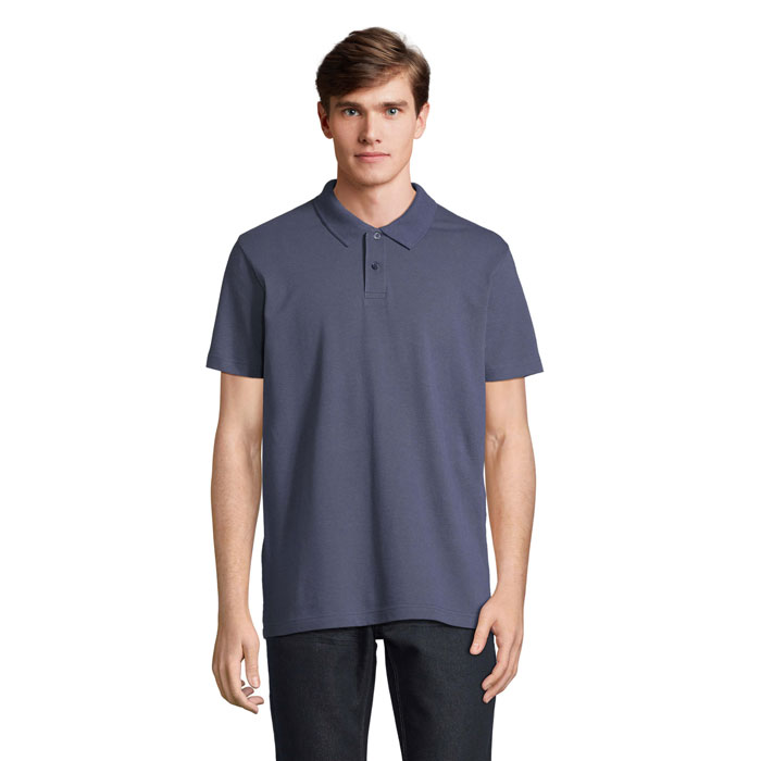 PULSE UNISEX POLO Denim item picture front