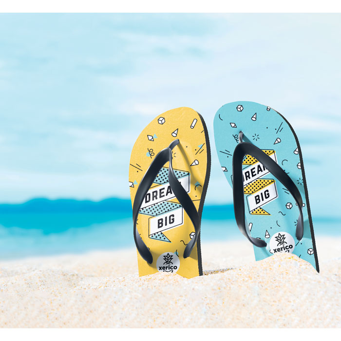 Sublimation beach slippers Nero item picture printed