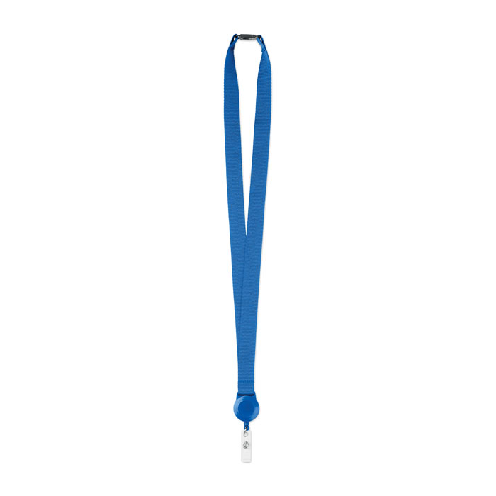 Lanyard con badge estraibile Blu Royal item picture top
