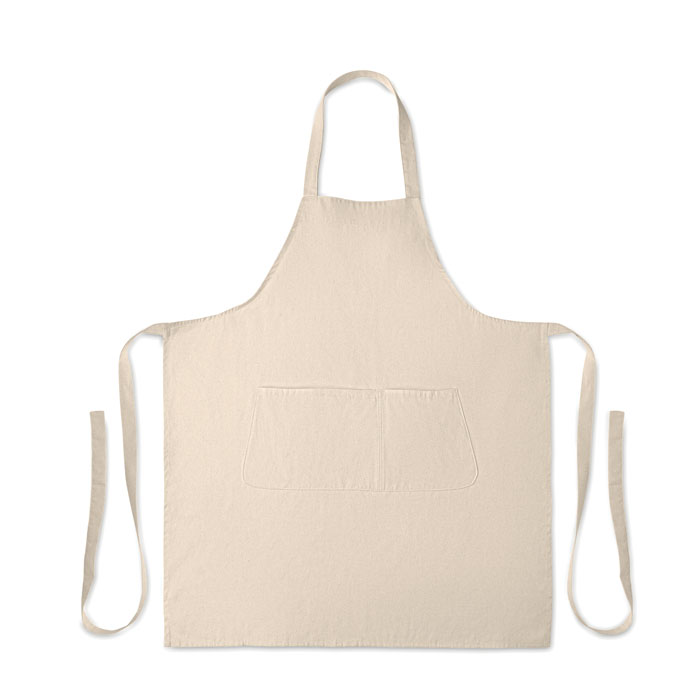 Organic cotton apron 240 gr/m² Beige item picture back