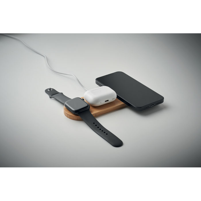 3 in 1 15W wireless charger Legno item detail picture