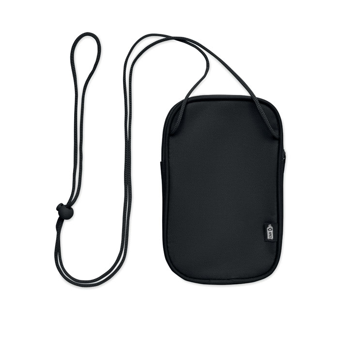 RPET cross body travel pouch Beige item picture front