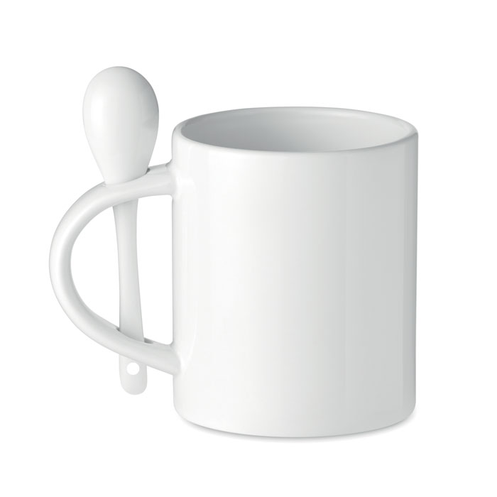 Ceramic sublimation mug 300 ml Bianco item picture side