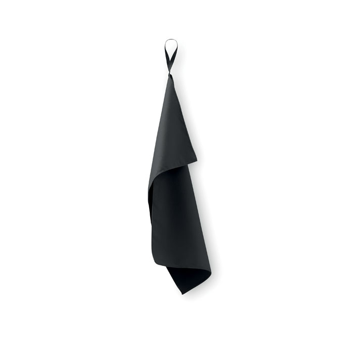 Asciugamano in microfibra Nero item picture front