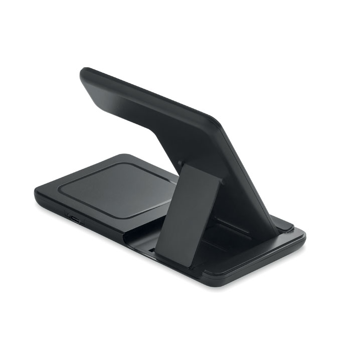 Caricabatterie pieghevole 3 in 1 d Nero item picture top