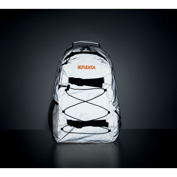 High reflective backpack 190T Argento Opaco item picture top