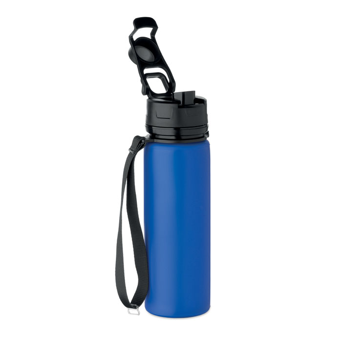 Foldable silicone sports bottle Blu Royal item picture back
