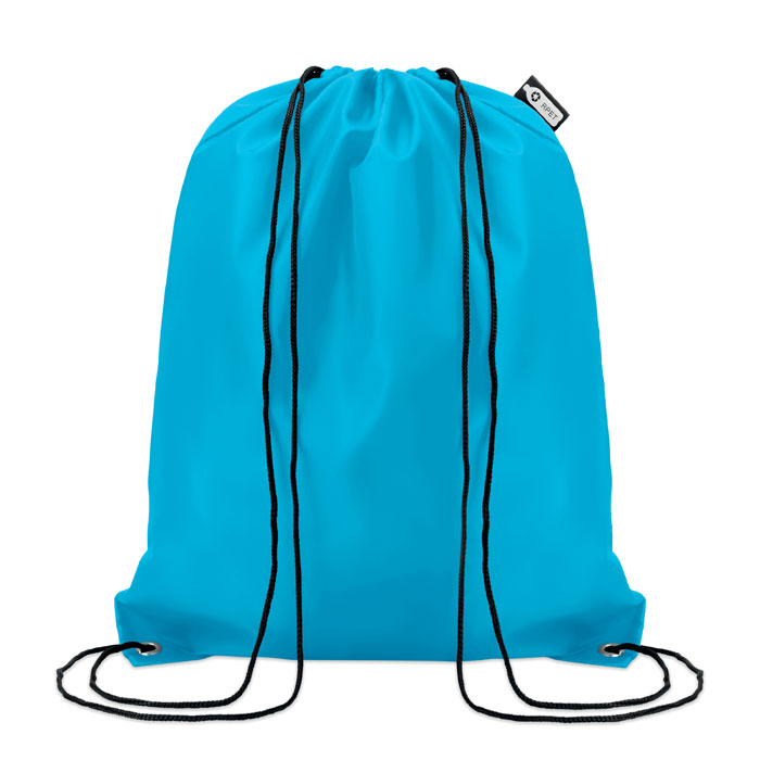 190T RPET drawstring bag Turchese item picture front